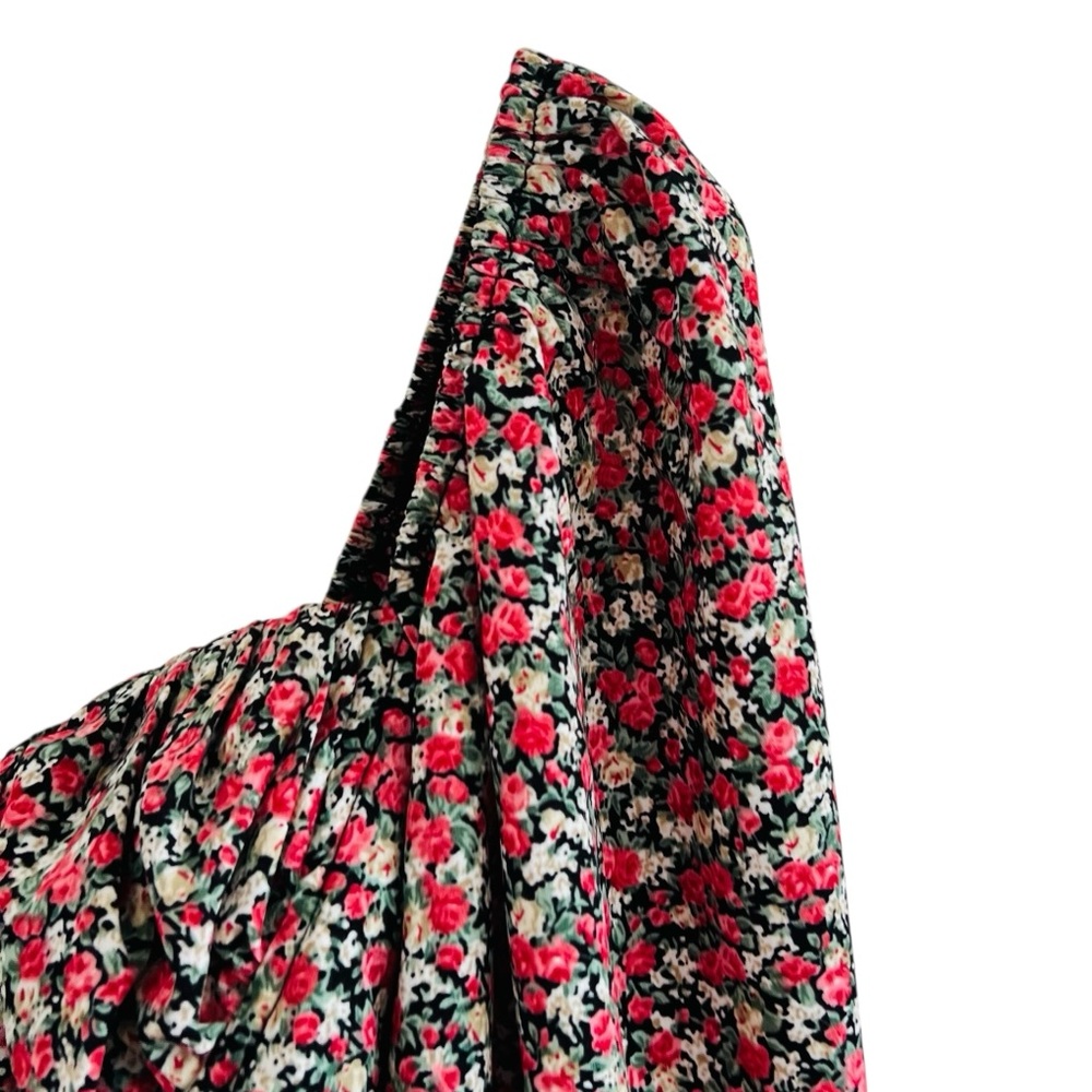 Et Clet Floral Puff Sleeve Underwire Crop Top - Picture 3 of 6
